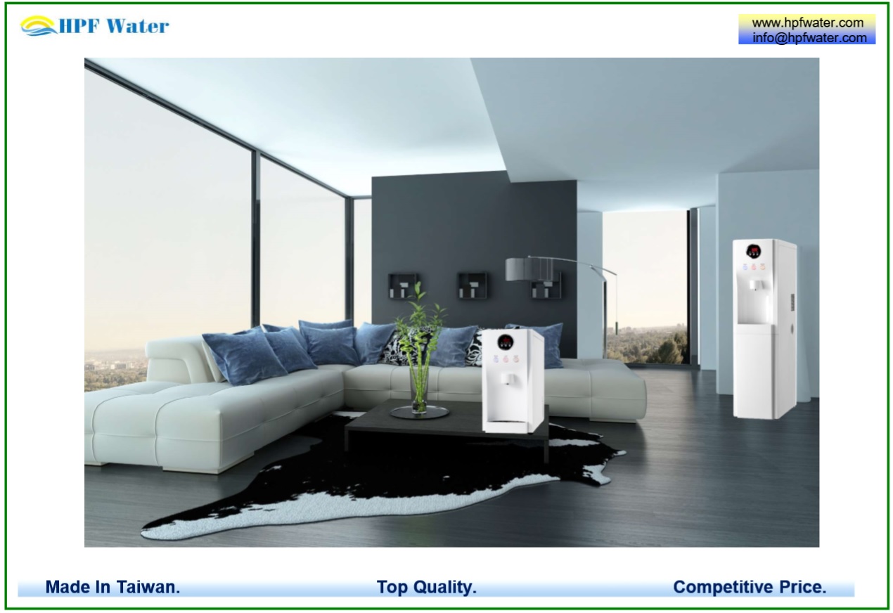 Counter Top Free Standing Hot Ambient Cold Water Dispenser made in Taiwan, Anti-UV front panel